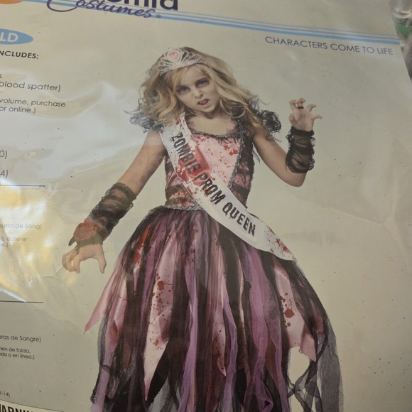 California Costumes Zombie Prom Queen Costume - Black and Pink - Picture 1 of 4